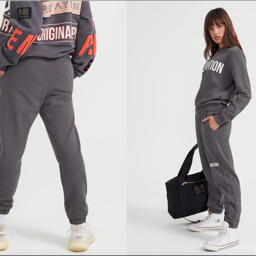 P.E. Nation grey joggers, NWT
